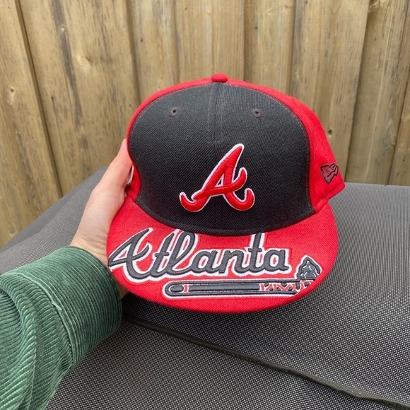 Vintage Embroidered MLB Atlanta Braves Baseball Cap Hat New Era - Picture 2 of 8